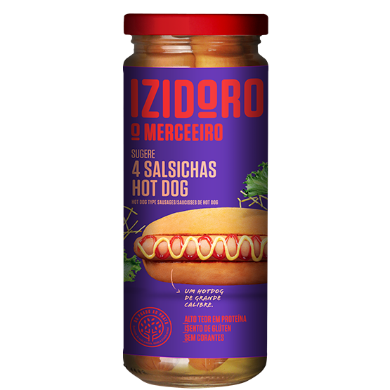 Salsichas de Aves Hot Dog Frasco 4 un sem Glúten - emb. 707 gr (peso  escorrido 210 gr) - Nobre