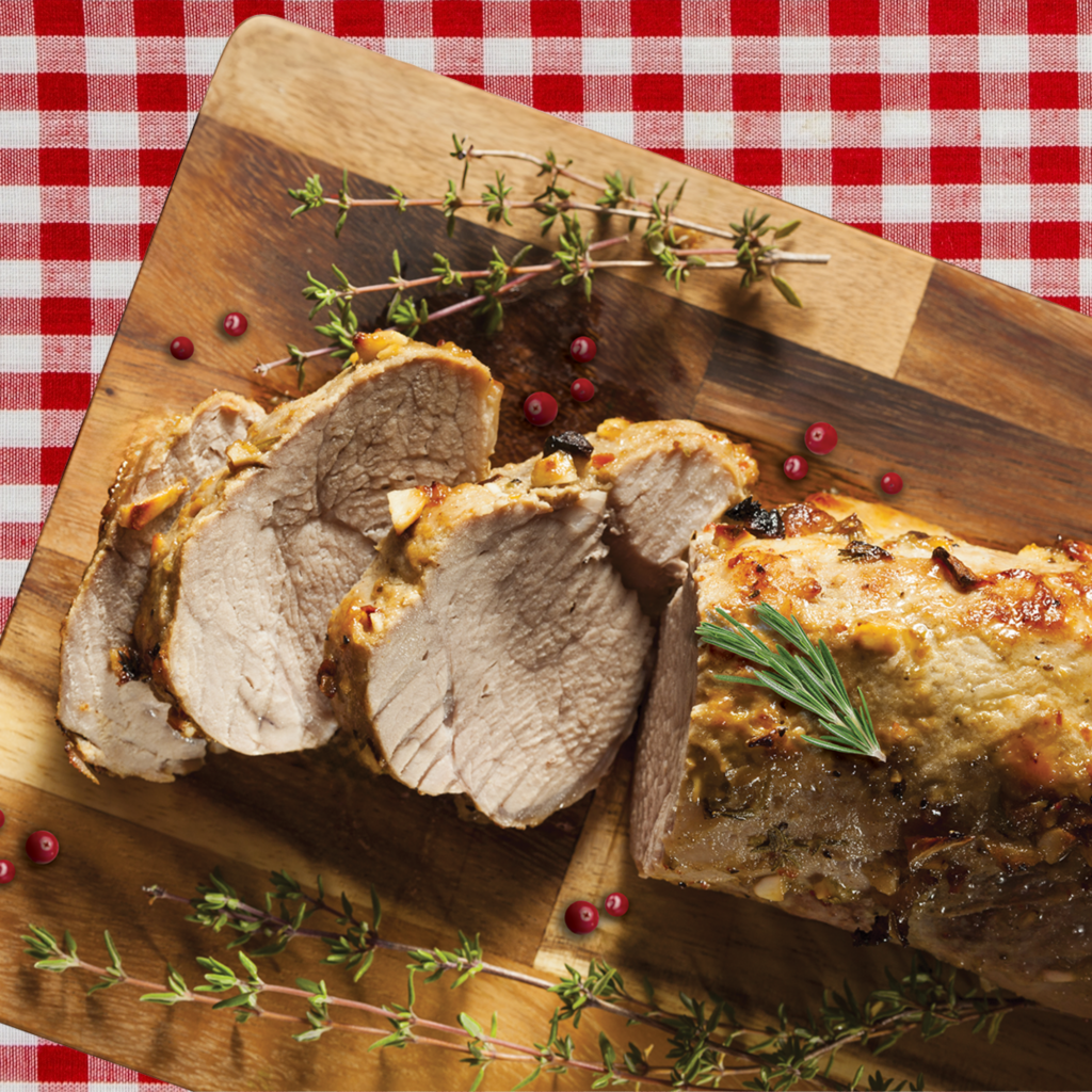 Lombinho com azeite e ervas provençais com batatinhas